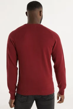 Lois Jersey Cuello Caja burdeos