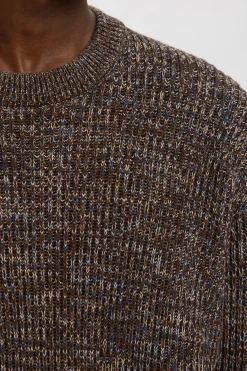 Selected Jersey cuello caja 100% algodón orgánico Marr&oacute;n Outlet