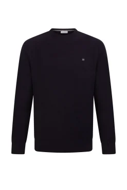 Pedro del Hierro Jersey cuello caja lana merino y cashmere Azul Discount