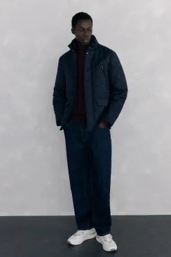 Pedro del Hierro Jersey cuello caja lana merino y cashmere Burdeos Outlet