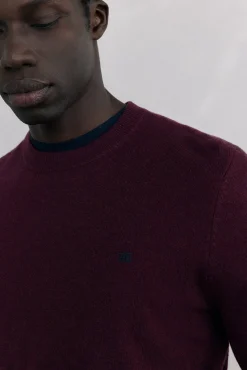 Pedro del Hierro Jersey cuello caja lana merino y cashmere Burdeos Outlet