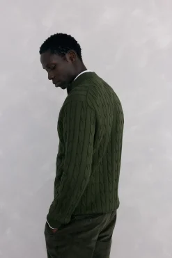 Pedro del Hierro Jersey cuello camionero Verde