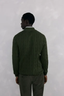 Pedro del Hierro Jersey cuello camionero Verde