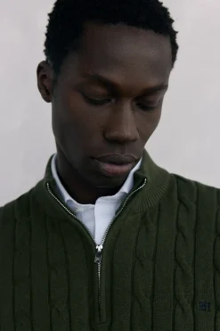 Pedro del Hierro Jersey cuello camionero Verde