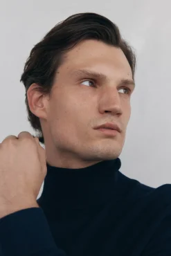 Pedro del Hierro Jersey cuello cisne Azul Online