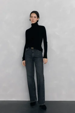 Pedro del Hierro Jersey cuello cisne básico ochitos Negro Online