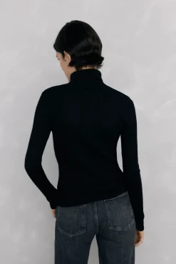 Pedro del Hierro Jersey cuello cisne básico ochitos Negro Online