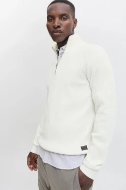 Jack & Jones Jersey cuello cremallera blanco Hot