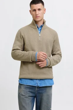 Jack & Jones Jersey cuello cremallera gris Best