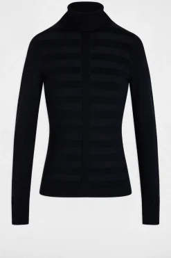 Morgan Jersey cuello de tortuga Negro