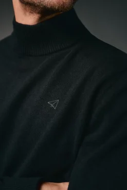 OOTO Jersey cuello perking Negro Outlet