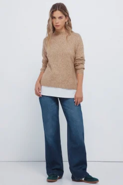 Springfield Jersey cuello perkins combinado nude