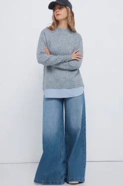 Springfield Jersey cuello perkins combinado estampado Discount