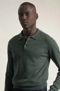 PuroEGO Jersey cuello pico algodón Verde Sale