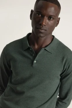 PuroEGO Jersey cuello pico algodón Verde Sale