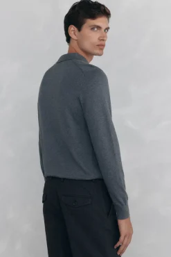 Pedro del Hierro Jersey cuello polo Gris