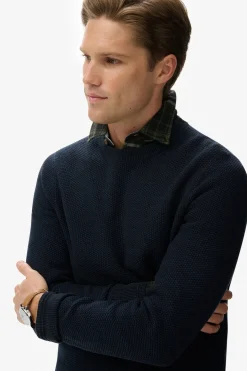 Superdry Jersey cuello redondo azul Online