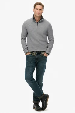 Superdry Jersey cuello redondo gris Online