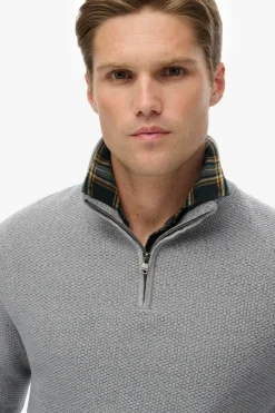 Superdry Jersey cuello redondo gris Online