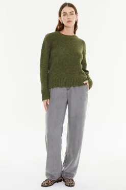 System Action Jersey cuello redondo verde New