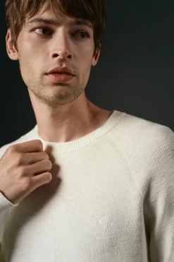 OOTO Jersey cuello redondo crudo algodón Blanco Outlet