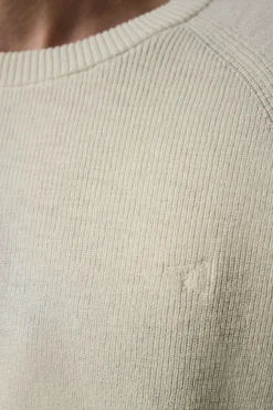 OOTO Jersey cuello redondo crudo algodón Blanco Outlet