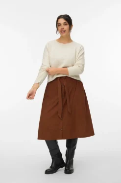 Vero Moda Curve Jersey cuello redondo talla grande Beige Best