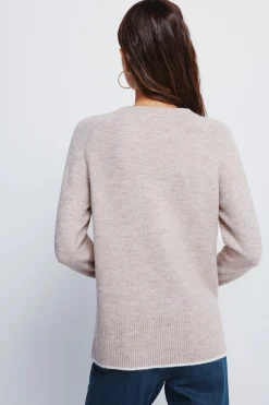 Springfield Jersey cuello trenzado nude Online