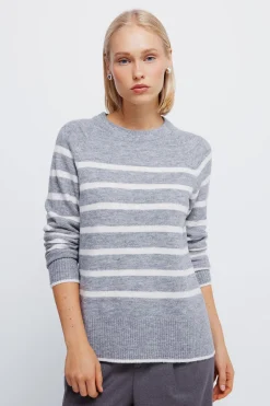 Springfield Jersey cuello trenzado gris Discount