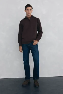 Pedro del Hierro Jersey cuello vespa Marr&oacute;n Hot