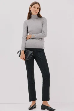 Cortefiel Jersey cuello vuelto Gris Discount