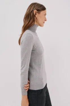 Cortefiel Jersey cuello vuelto Gris Discount