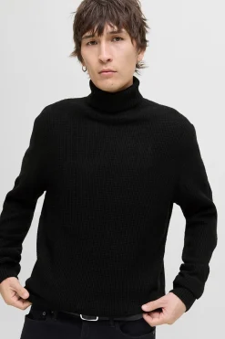 Jack & Jones Jersey cuello vuelto negro Discount