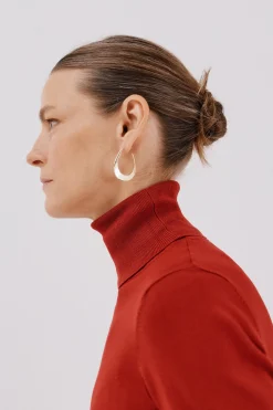 Cortefiel Jersey cuello vuelto Rojo