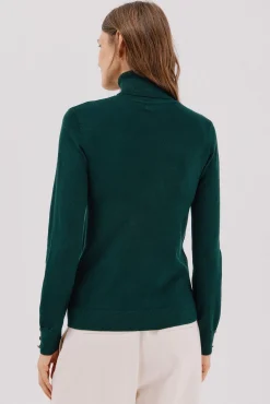 Cortefiel Jersey cuello vuelto Verde New