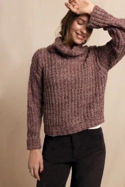 Slowlove Jersey cuello vuelto bicolor Lila Online