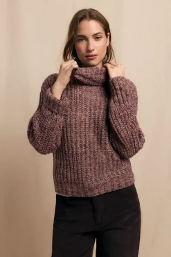 Slowlove Jersey cuello vuelto bicolor Lila Online