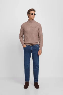 Silbon Jersey cuello vuelto de ochos Marr&oacute;n Discount