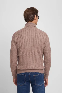 Silbon Jersey cuello vuelto de ochos Marr&oacute;n Discount