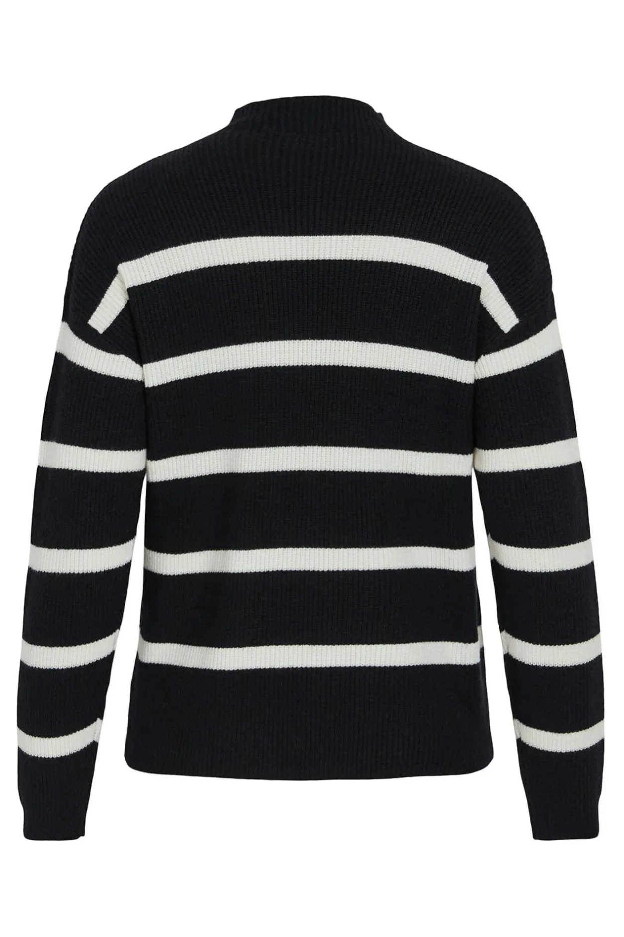 Vila Jersey de canalé con rayas Negro Outlet