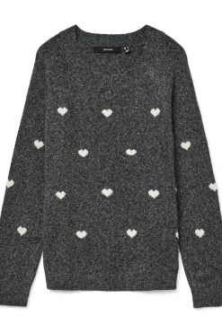 Vero Moda Curve Jersey de cuello redondo talla grande Gris oscuro Sale