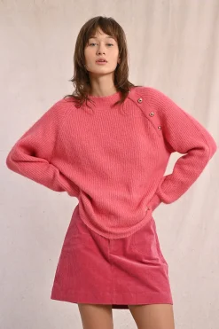 Molly Bracken Jersey de manga larga detalle botones Coral Online