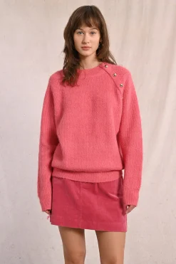 Molly Bracken Jersey de manga larga detalle botones Coral Online