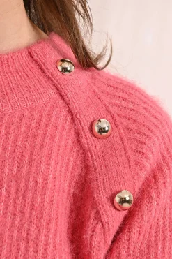 Molly Bracken Jersey de manga larga detalle botones Coral Online