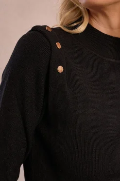 Molly Bracken Jersey de manga larga detalle abalorios Negro Hot