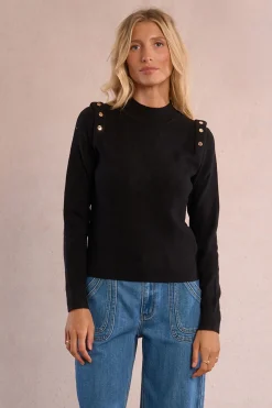 Molly Bracken Jersey de manga larga detalle abalorios Negro Hot