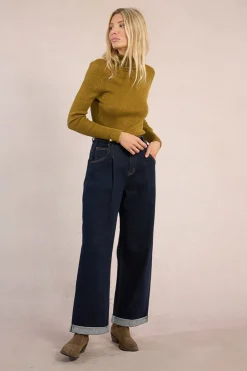 Molly Bracken Jersey de manga larga fino y basico Dorado Clearance