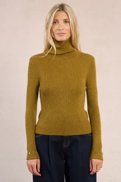 Molly Bracken Jersey de manga larga fino y basico Dorado Clearance