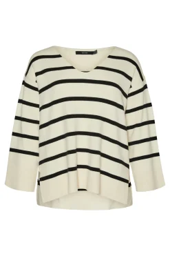 Vero Moda Curve Jersey de manga larga y cuello pico Curve Beige Outlet
