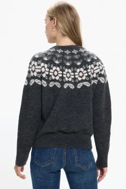 Vero Moda Jersey de mujer de manga larga con estampado Gris oscuro Online
